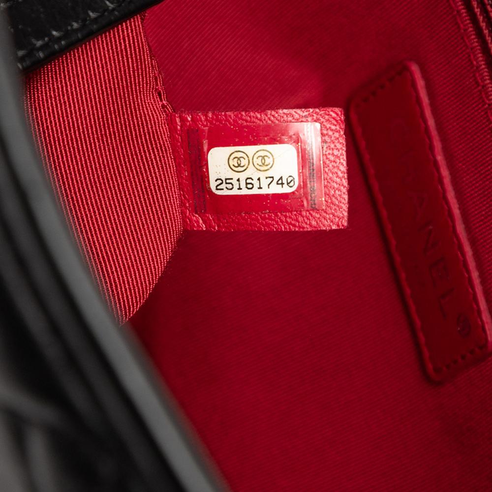 Chanel AB Chanel Black Calf Leather Medium Quilted skin Gabrielle Shopping Satchel Italy