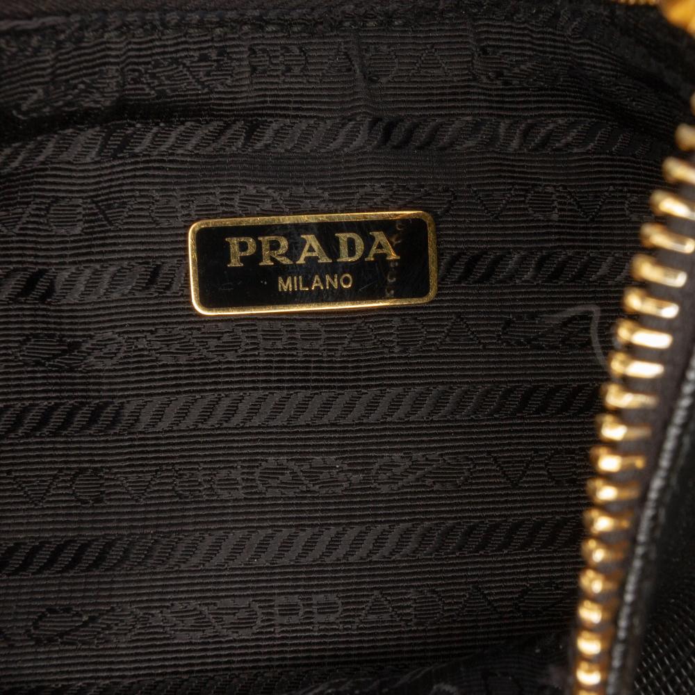 Prada B Prada Black Saffiano Leather Re Edition 2005 Satchel Italy