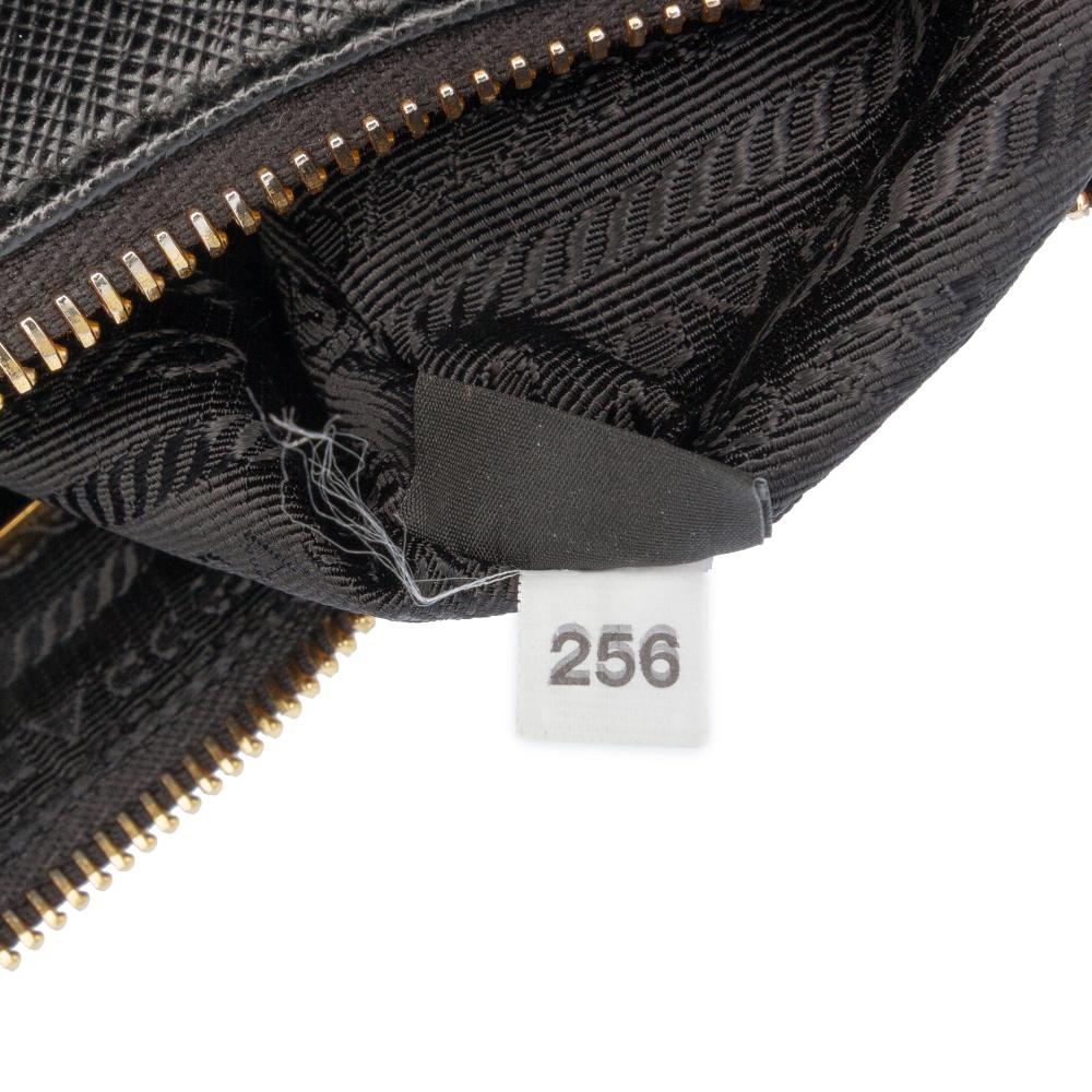 Prada B Prada Black Saffiano Leather Re Edition 2005 Satchel Italy