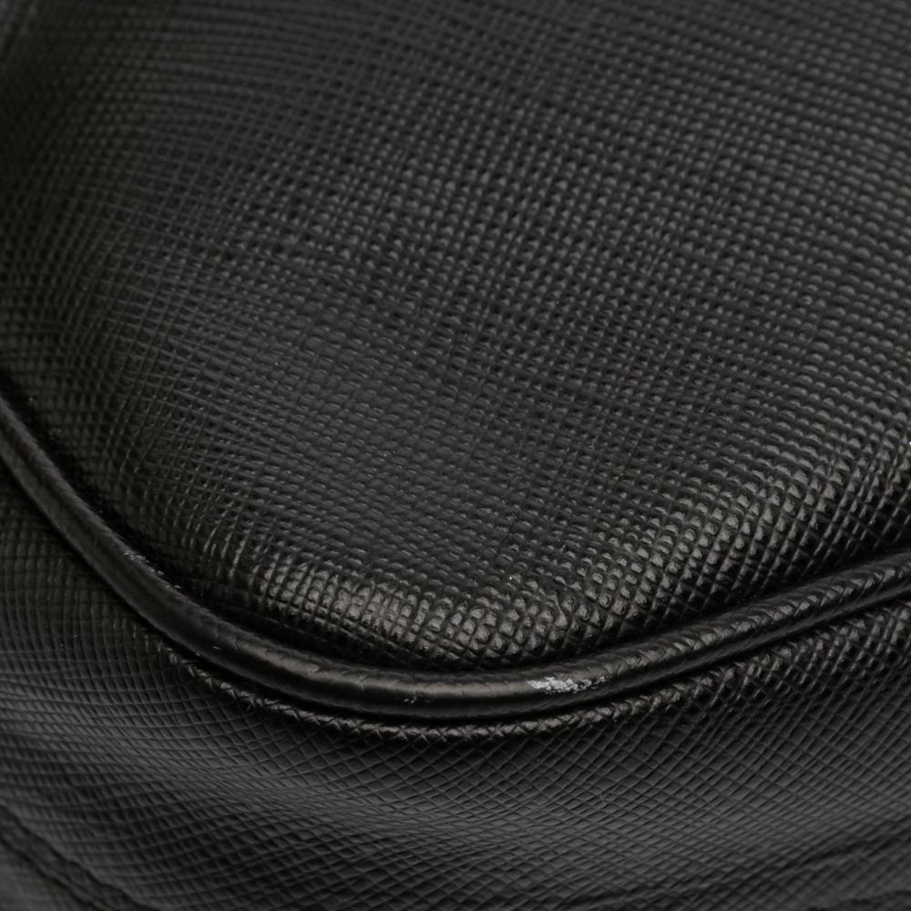 Prada B Prada Black Saffiano Leather Re Edition 2005 Satchel Italy