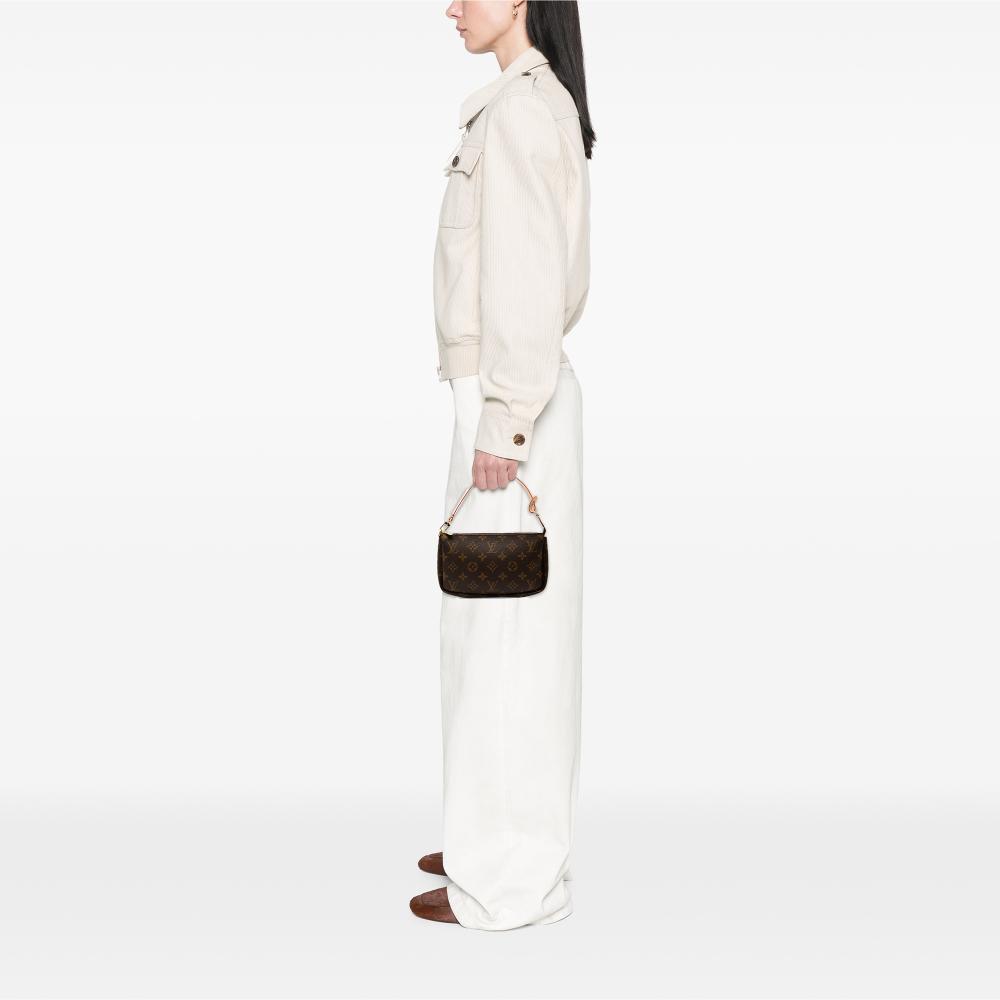 Louis Vuitton B Louis Vuitton Brown Monogram Canvas Fabric Monogram Pochette Accessoires France