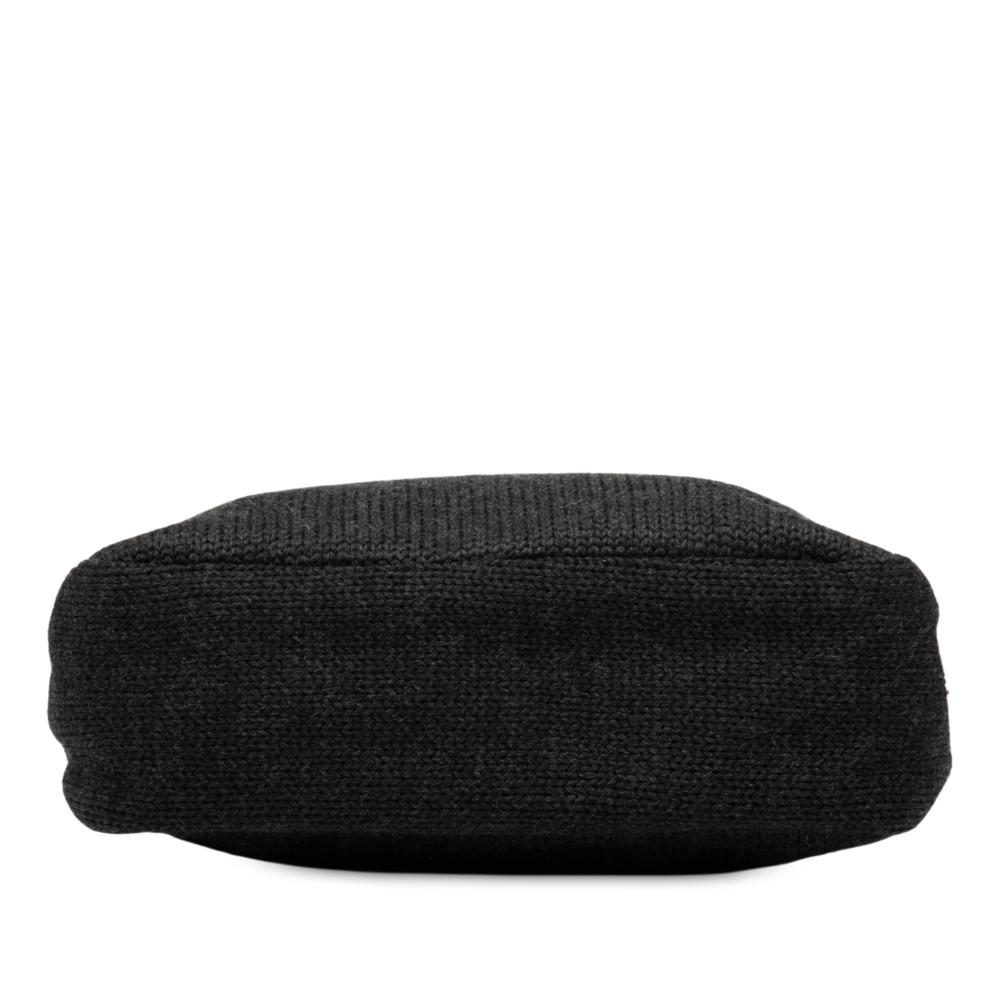 Prada B Prada Black Wool Fabric Tote Italy