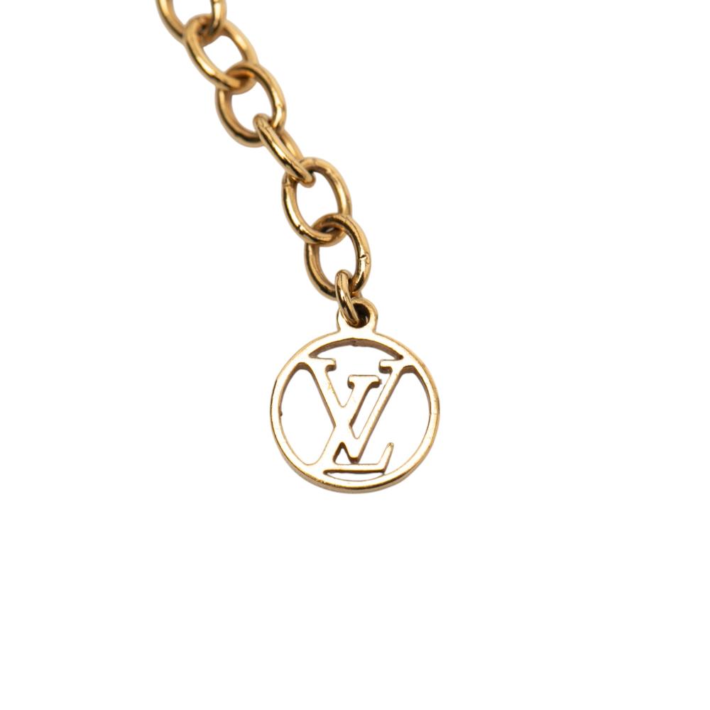 Louis Vuitton AB Louis Vuitton Gold Brass Metal Gold Plated LV & Me S Bracelet Italy