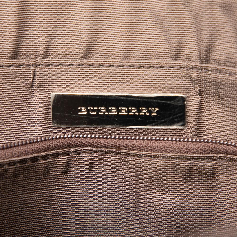Burberry B Burberry Brown Beige Canvas Fabric House Check Tote United Kingdom