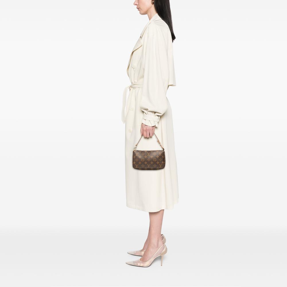 Louis Vuitton B Louis Vuitton Brown Monogram Canvas Fabric Monogram Pochette Accessoires France