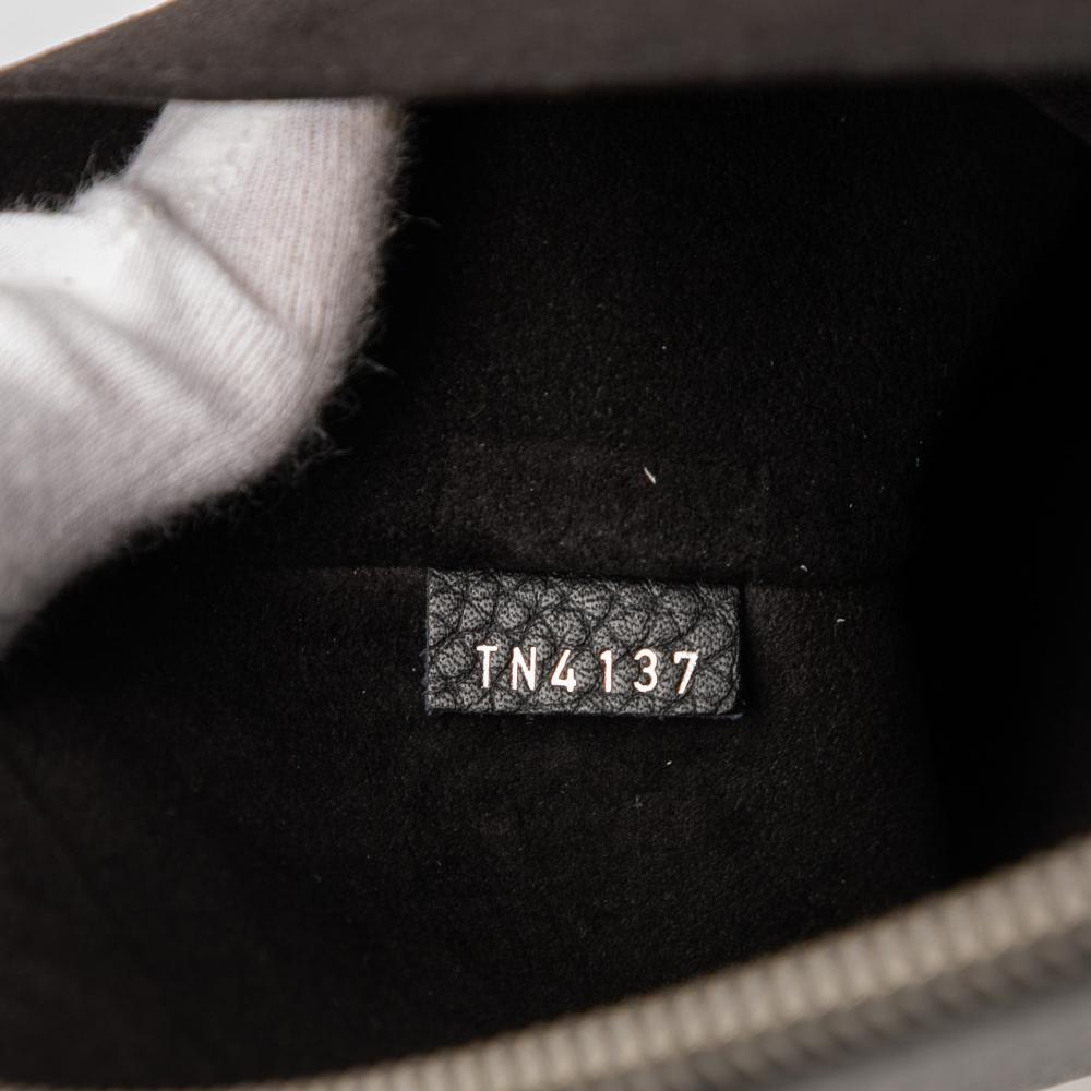 Louis Vuitton B Louis Vuitton Black Calf Leather Taurillon Initials Circle Pochette Jour GM France