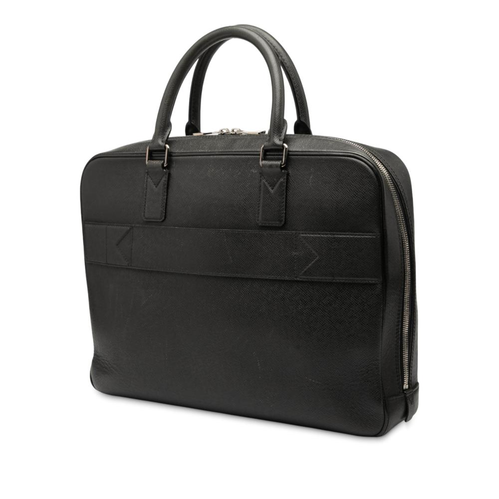 Louis Vuitton B Louis Vuitton Black Taiga Leather Leather Taiga Neo Igor Briefcase France