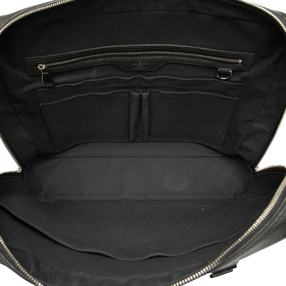 Louis Vuitton B Louis Vuitton Black Taiga Leather Leather Taiga Neo Igor Briefcase France