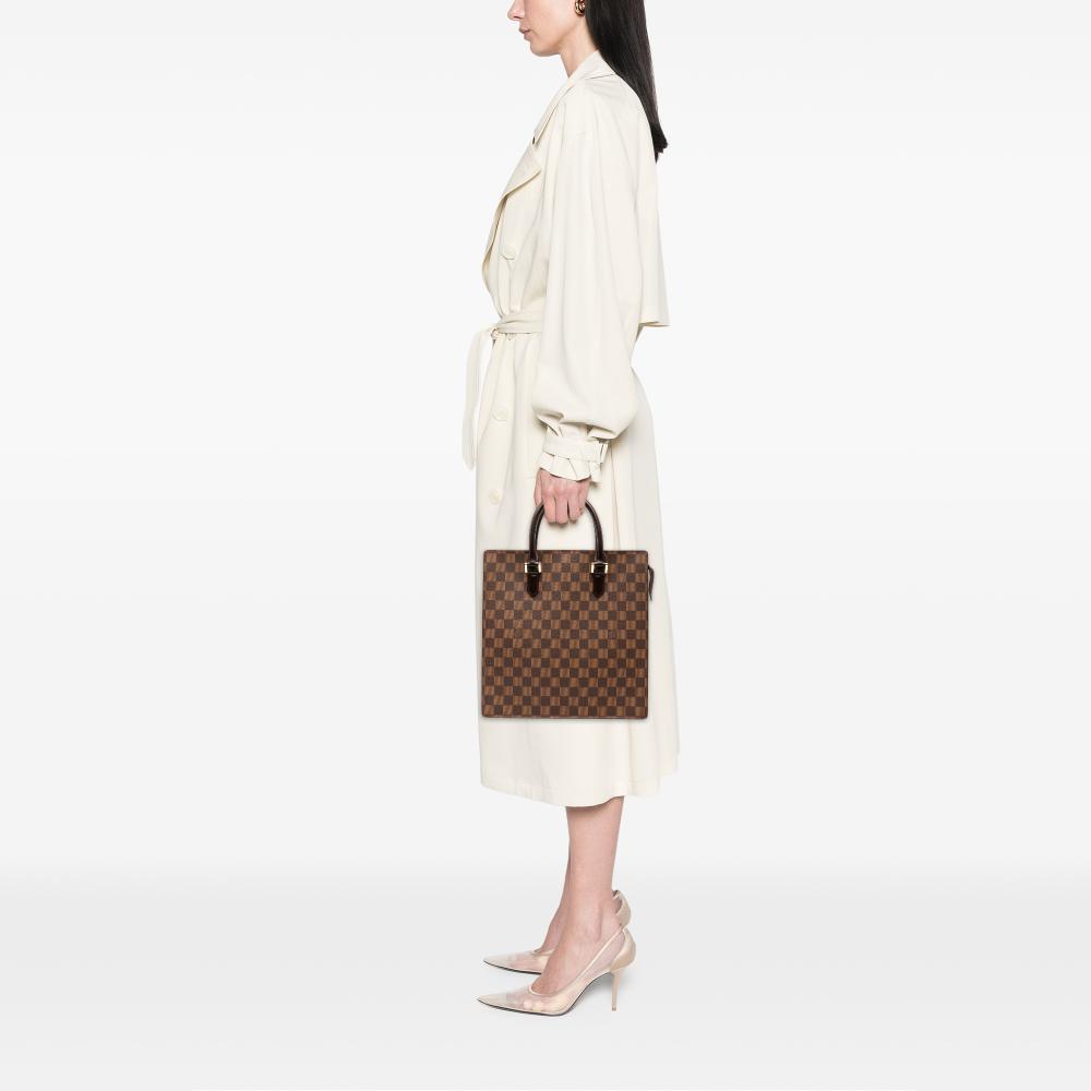 Louis Vuitton B Louis Vuitton Brown Damier Canvas Fabric Damier Ebene Venice Sac Plat France