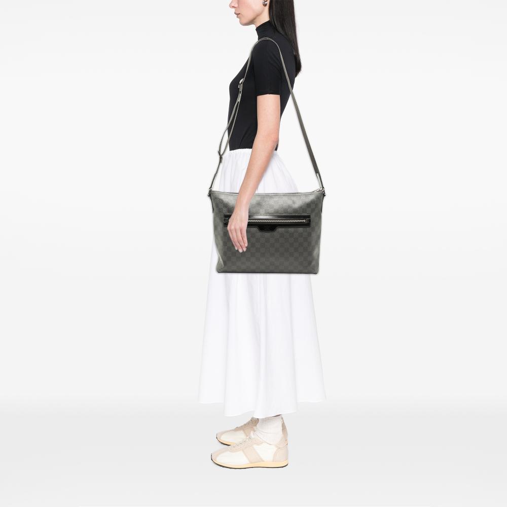 Louis Vuitton B Louis Vuitton Black Damier Canvas Fabric Damier Graphite Mick MM France