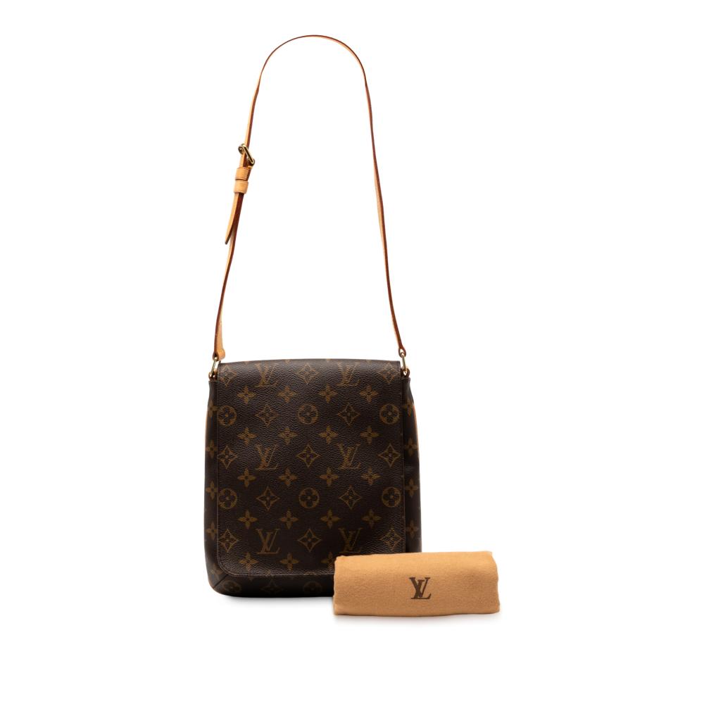 Louis Vuitton B Louis Vuitton Brown Monogram Canvas Fabric Monogram Musette Salsa Short Strap Spain
