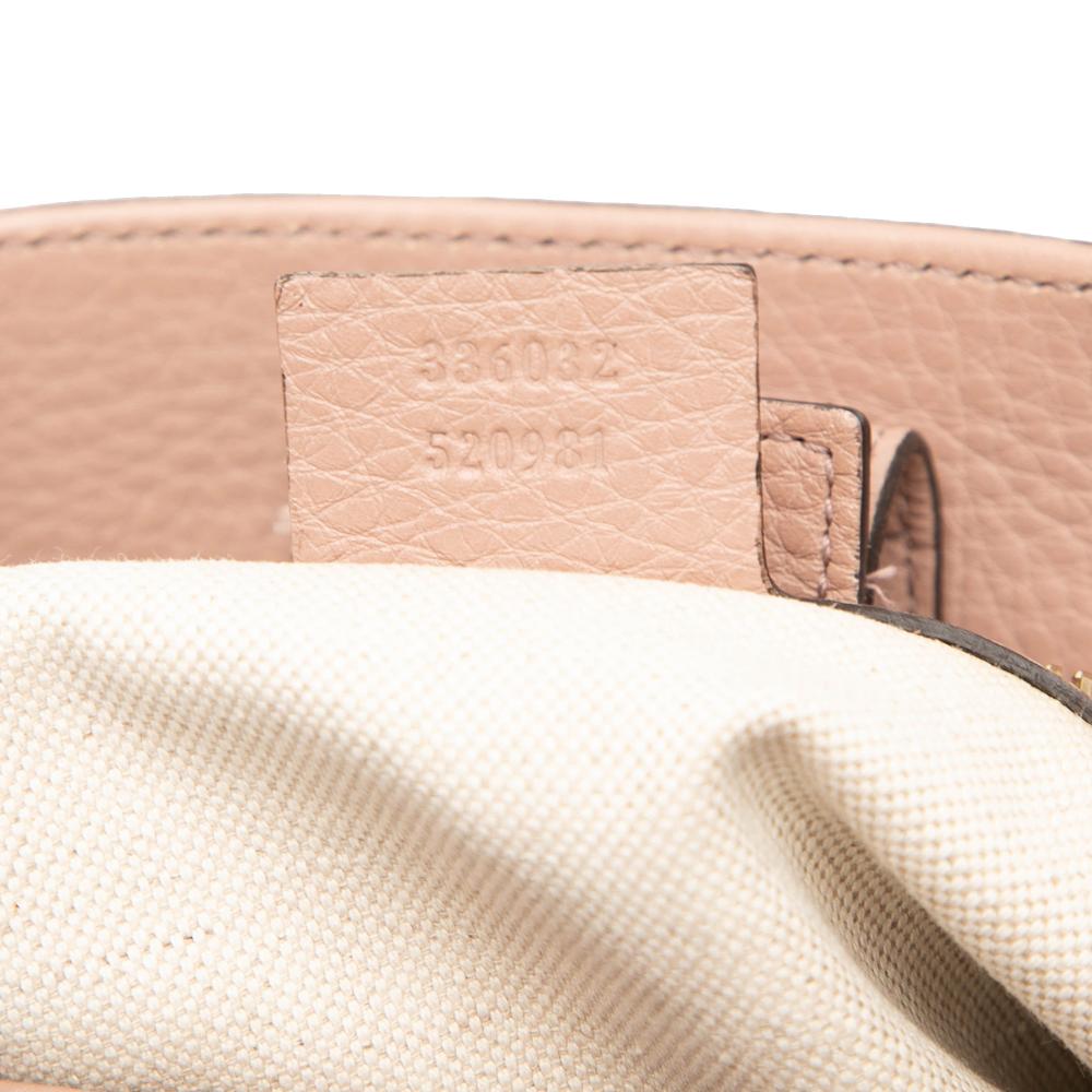 Gucci AB Gucci Pink Calf Leather Small skin Bamboo Shopper Satchel Italy