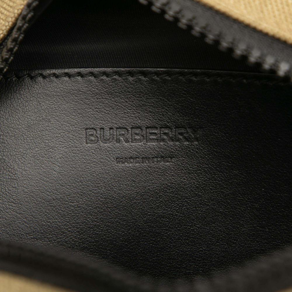 Burberry AB Burberry Brown Dark Khaki Canvas Fabric Paddy Crossbody Italy