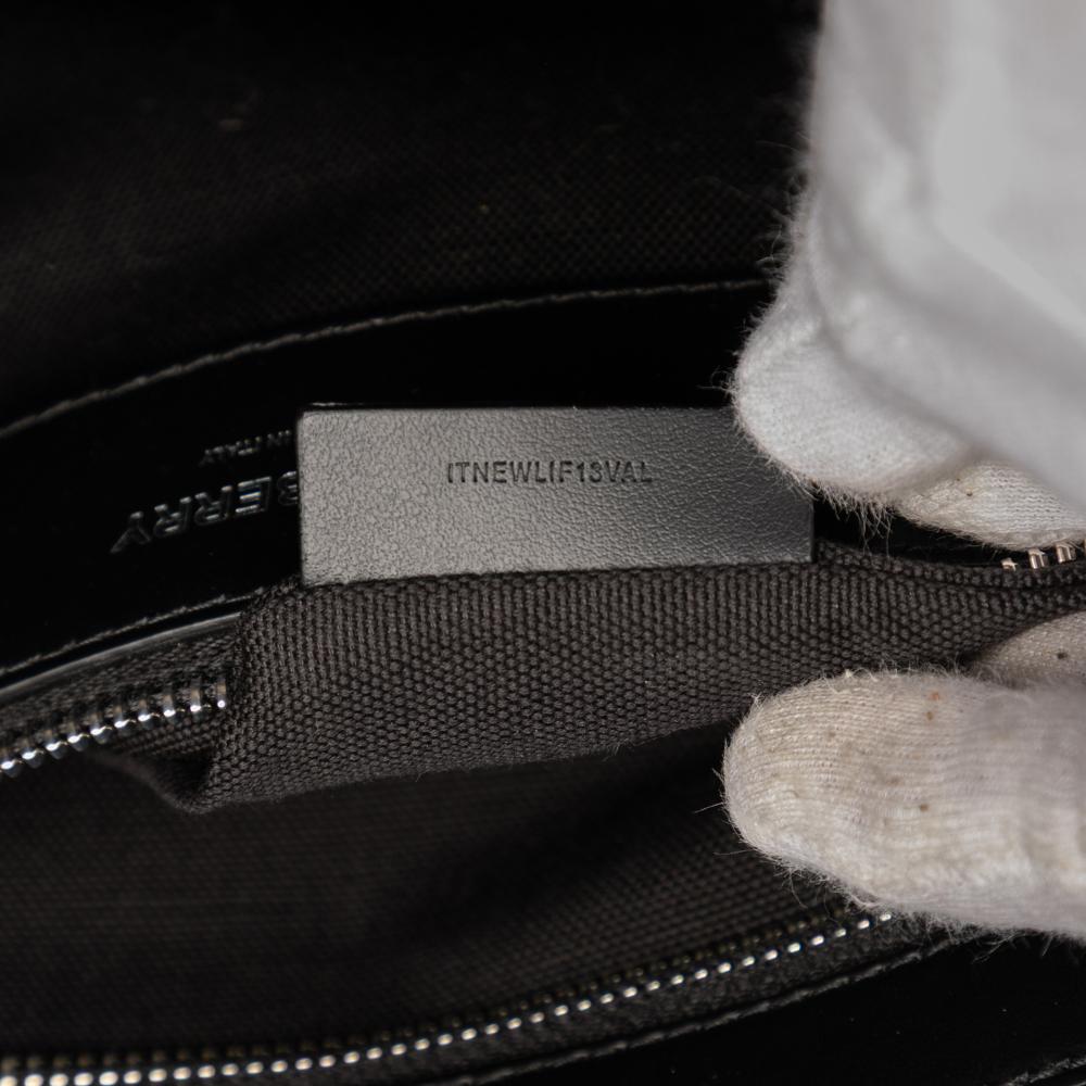 Burberry AB Burberry Black Calf Leather Rocco Backpack Italy