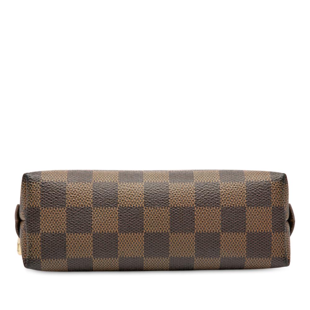 Louis Vuitton AB Louis Vuitton Brown Damier Canvas Fabric Damier Ebene Cosmetic Pouch PM Spain