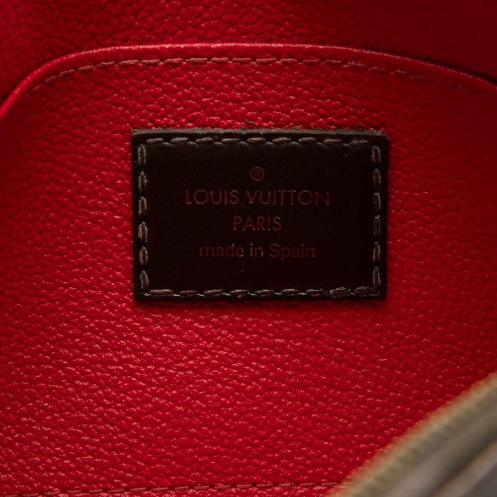 Louis Vuitton AB Louis Vuitton Brown Damier Canvas Fabric Damier Ebene Cosmetic Pouch PM Spain