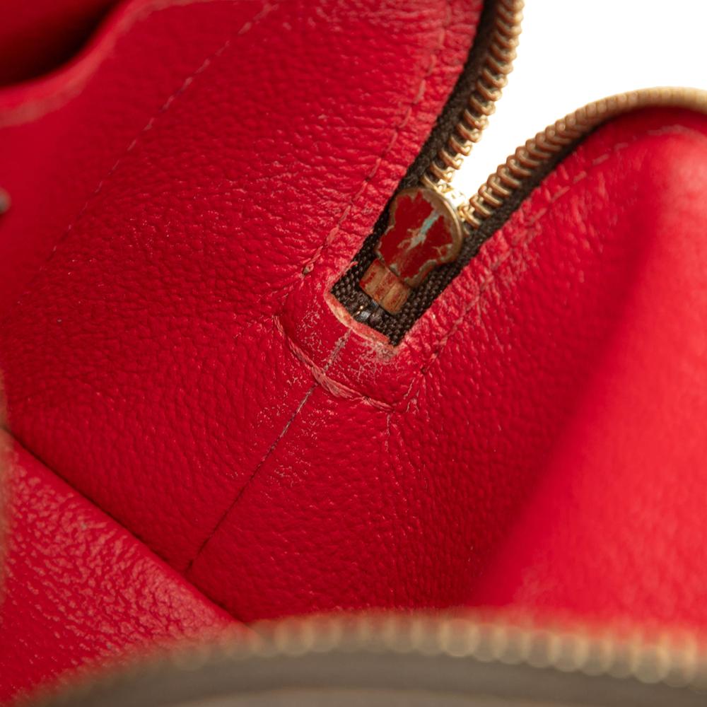 Louis Vuitton AB Louis Vuitton Brown Damier Canvas Fabric Damier Ebene Cosmetic Pouch PM Spain