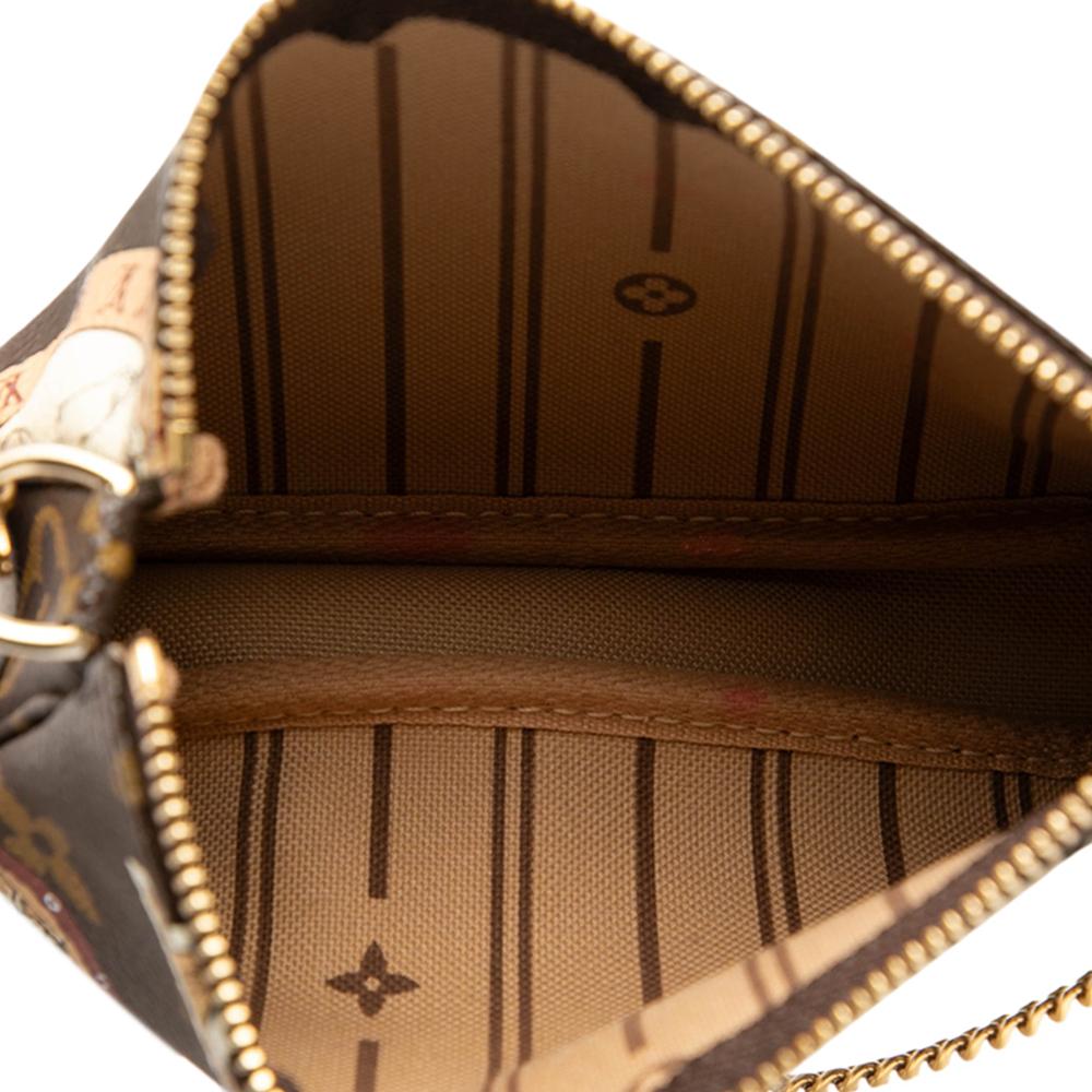 Louis Vuitton B Louis Vuitton Brown Monogram Canvas Fabric Monogram Patch Mini Pochette Accessoires France