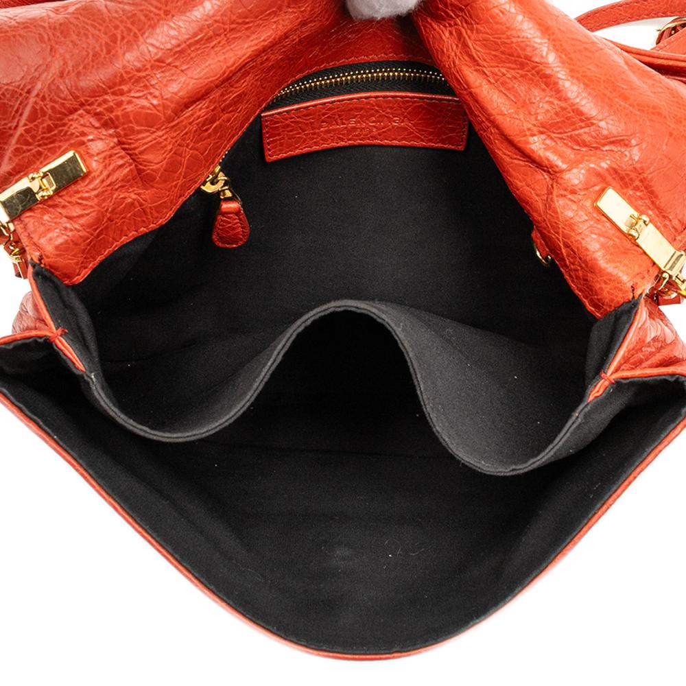 Balenciaga Red Lambskin Leather Leather Lambskin Motocross Giant 12 Envelope Clutch With Strap Italy