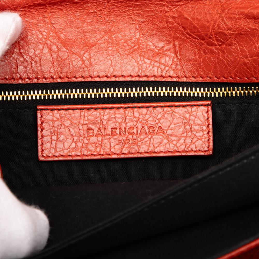 Balenciaga Red Lambskin Leather Leather Lambskin Motocross Giant 12 Envelope Clutch With Strap Italy
