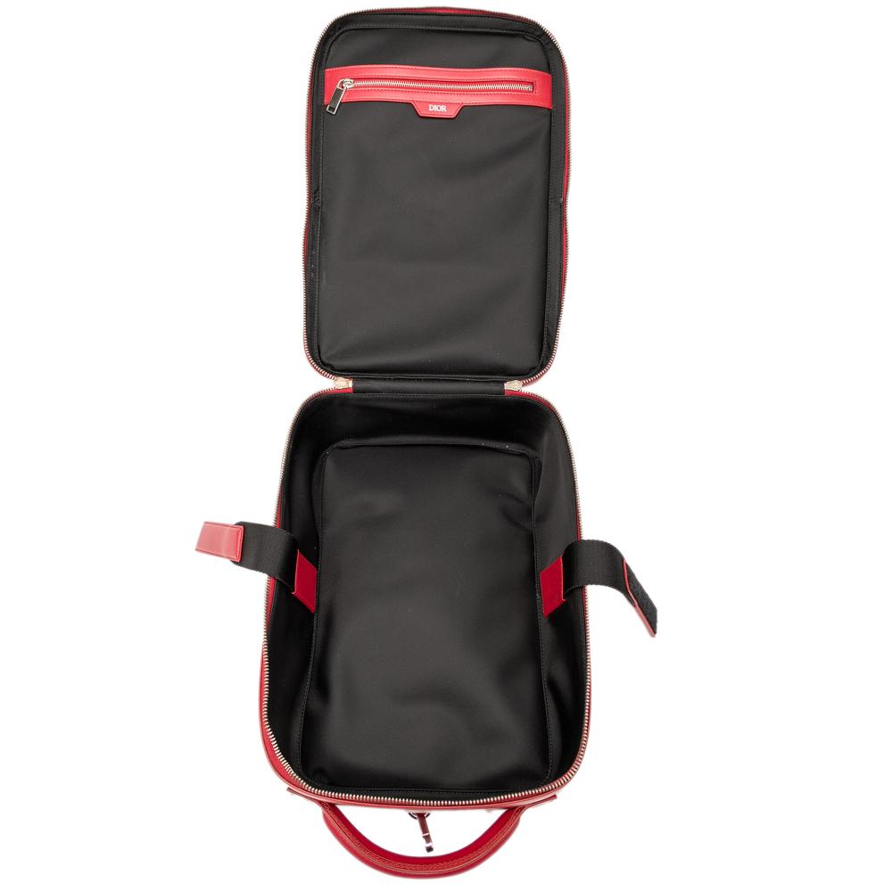 Christian Dior AB Dior Red Calf Leather Oblique Perforated skin Galaxy World Tour Shoe Case Italy