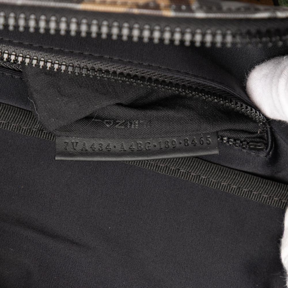 Fendi B Fendi Gray with Multi Coated Canvas Fabric Hey Reilly Zucca FF 1974 Belt Bag Italy