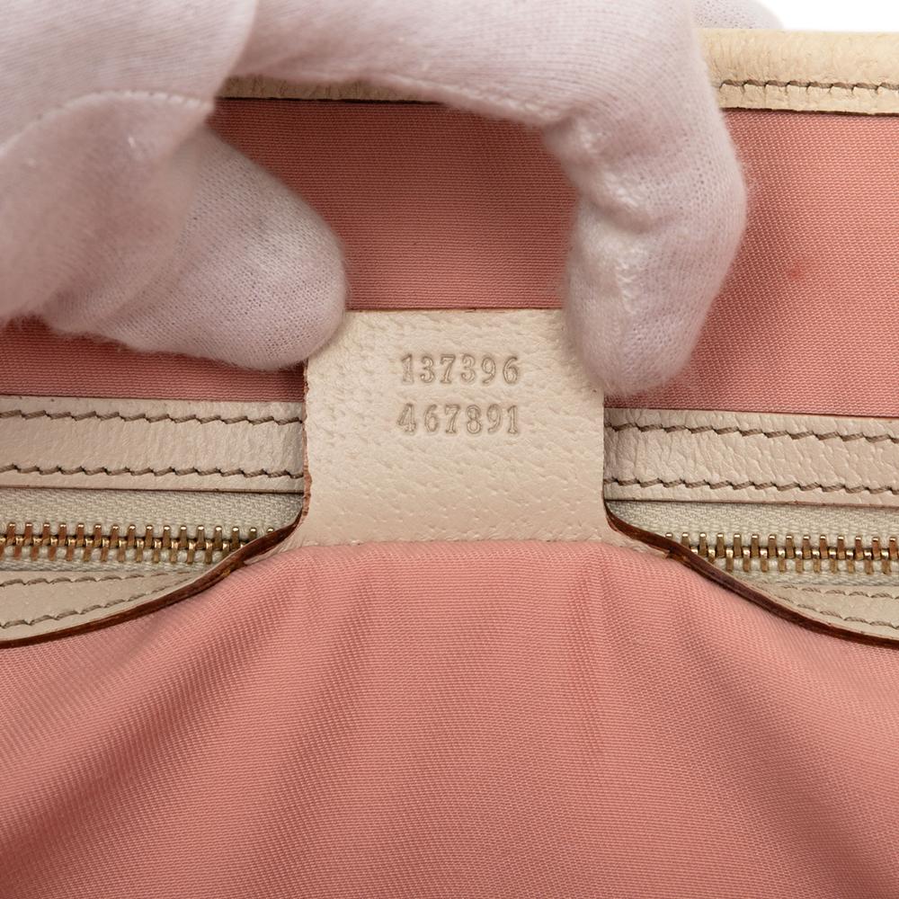 Gucci B Gucci Pink Canvas Fabric GG Jolicoeur Tote Italy