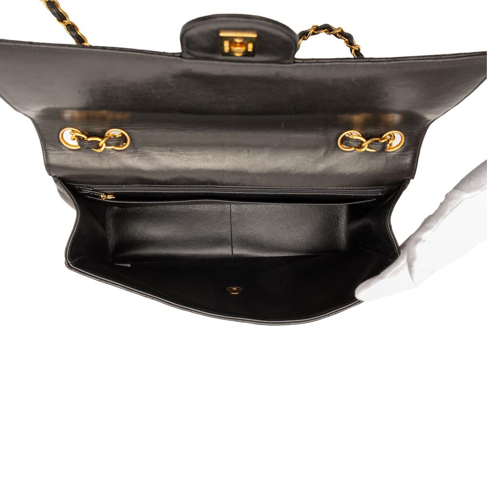 Chanel B Chanel Black Lambskin Leather Leather Jumbo Classic Lambskin Single Flap France