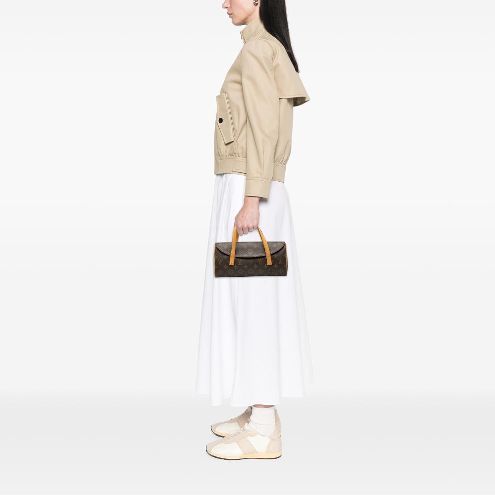 Louis Vuitton B Louis Vuitton Brown Monogram Canvas Fabric Monogram Sonatine France