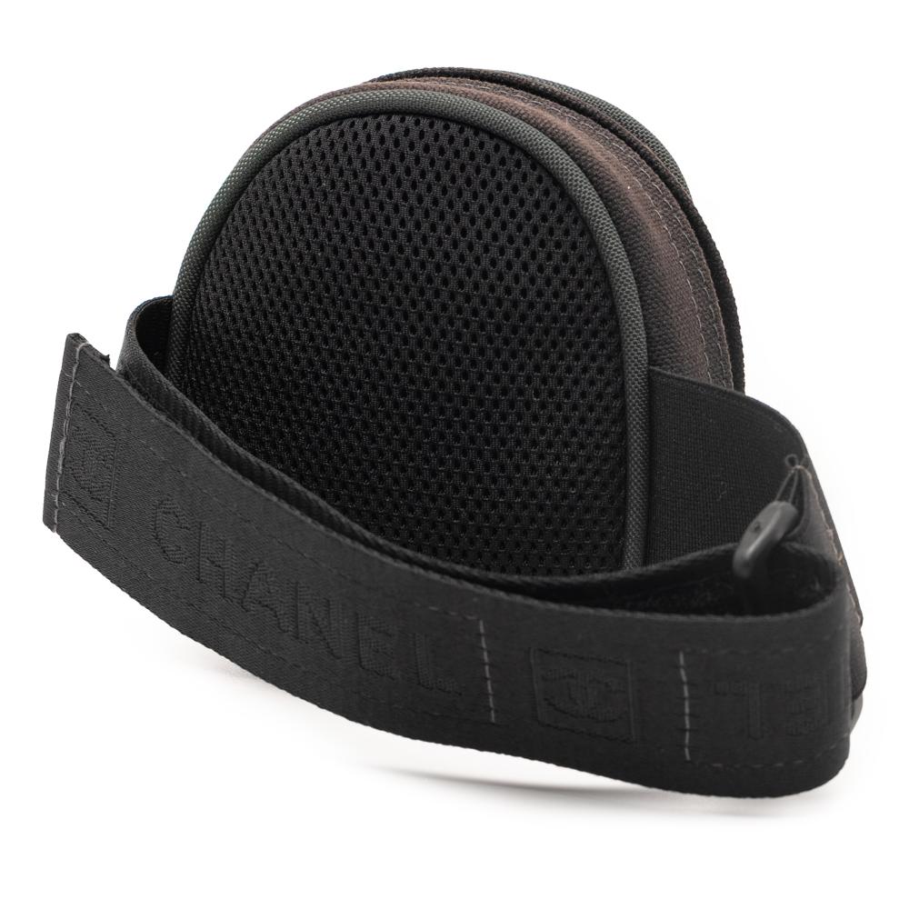 Chanel AB Chanel Brown Dark Brown Canvas Fabric CC Sports Line and Nylon Arm Pouch France