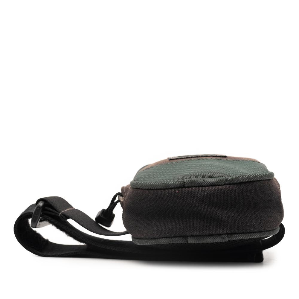 Chanel AB Chanel Brown Dark Brown Canvas Fabric CC Sports Line and Nylon Arm Pouch France