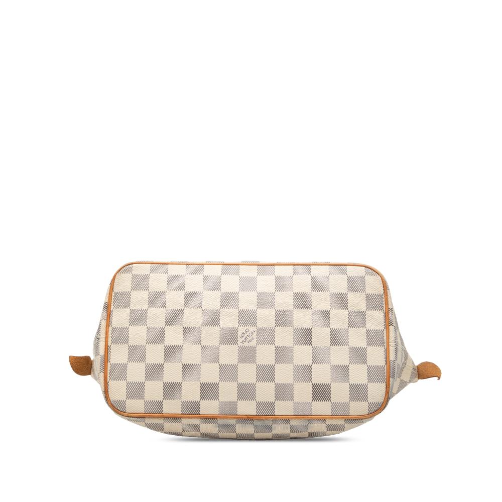 Louis Vuitton B Louis Vuitton White Damier Canvas Fabric Damier Azur Saleya PM France