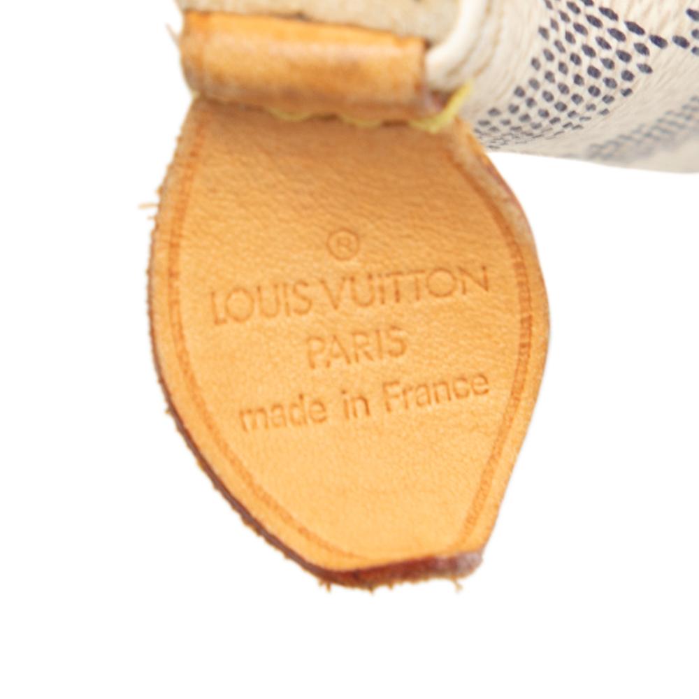 Louis Vuitton B Louis Vuitton White Damier Canvas Fabric Damier Azur Saleya PM France