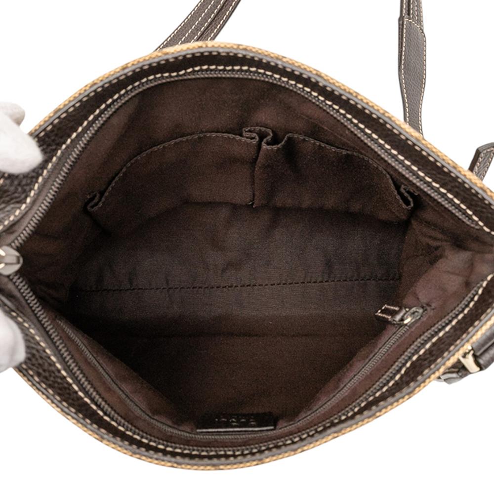 Gucci AB Gucci Brown Beige PVC Plastic GG Crystal Crossbody Italy