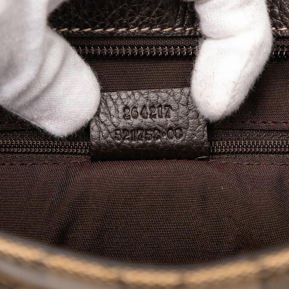 Gucci AB Gucci Brown Beige PVC Plastic GG Crystal Crossbody Italy