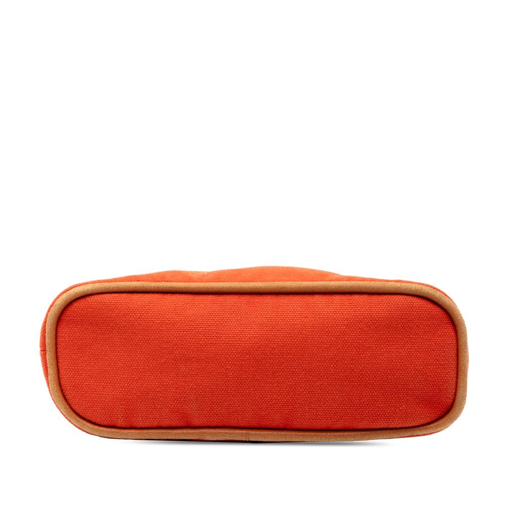 Hermès B Hermès Orange Canvas Fabric Mini Toile Bolide Case France