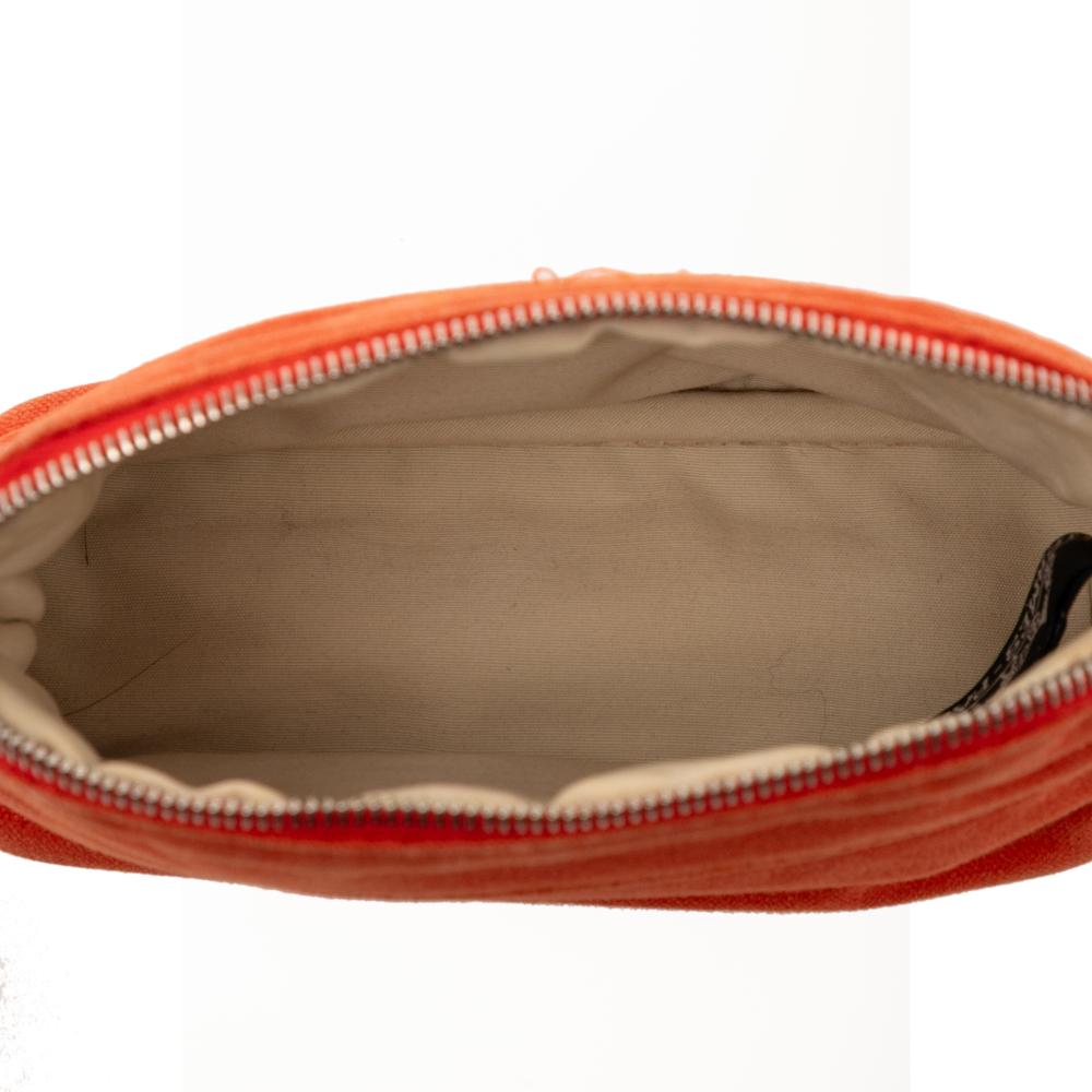 Hermès B Hermès Orange Canvas Fabric Mini Toile Bolide Case France