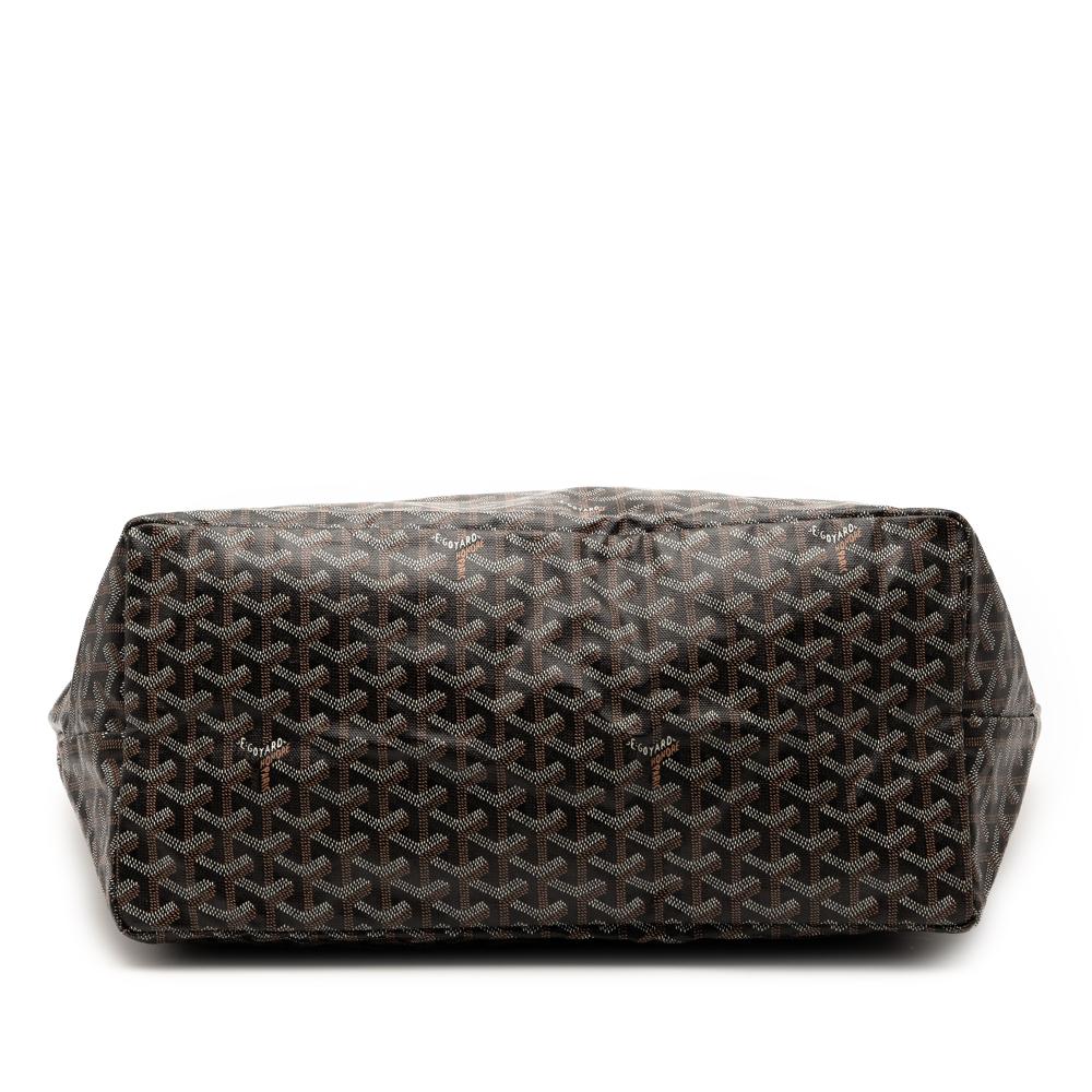 Goyard AB Goyard Black Coated Canvas Fabric Goyardine Saint Louis GM France