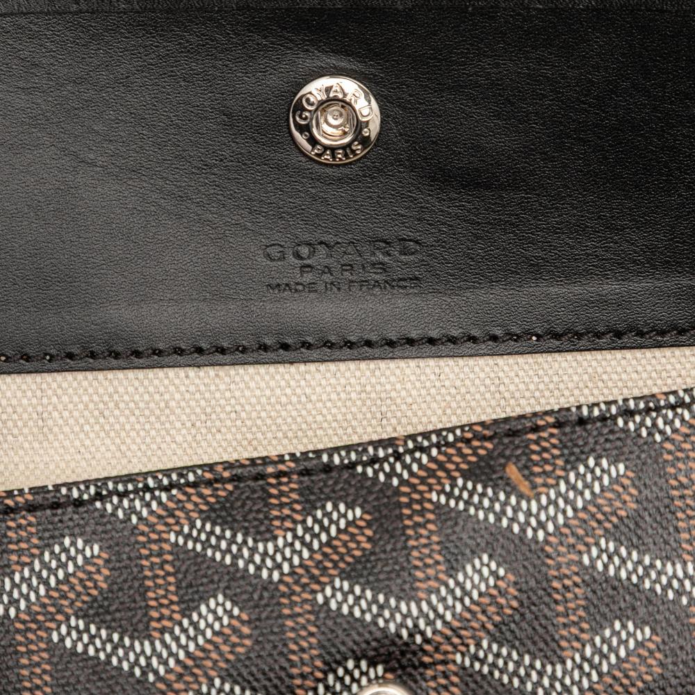 Goyard AB Goyard Black Coated Canvas Fabric Goyardine Saint Louis GM France