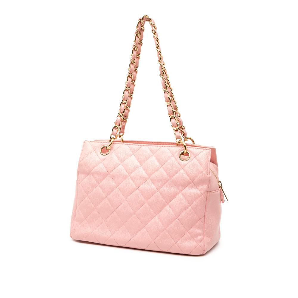 Chanel B Chanel Pink Caviar Leather Leather Petite Caviar Timeless Tote Italy