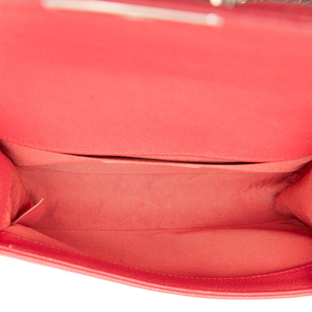 Chanel AB Chanel Red Caviar Leather Leather Small Quilted Caviar Boy Flap France