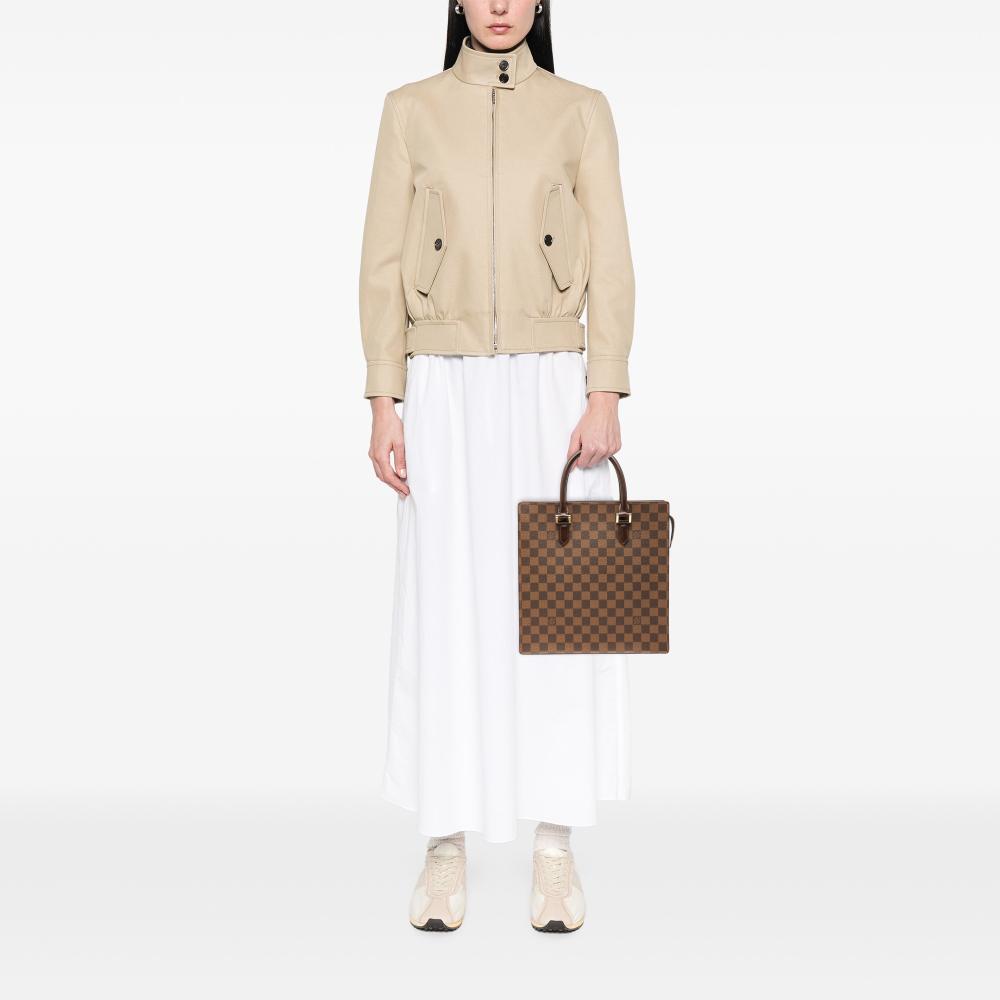 Louis Vuitton AB Louis Vuitton Brown Damier Canvas Fabric Damier Ebene Venice Sac Plat France