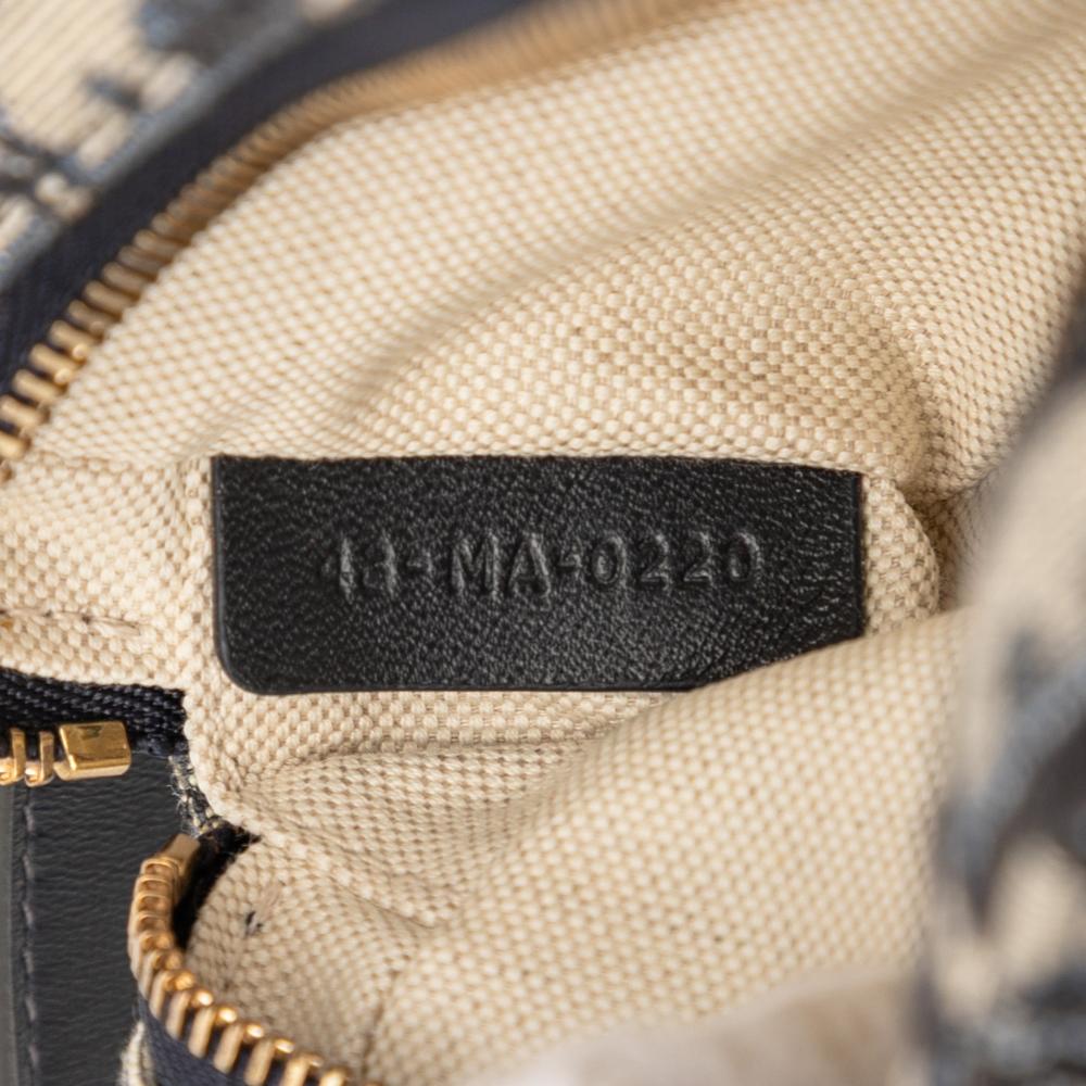 Christian Dior AB Dior Blue Navy Canvas Fabric Oblique Belt Pouch Italy