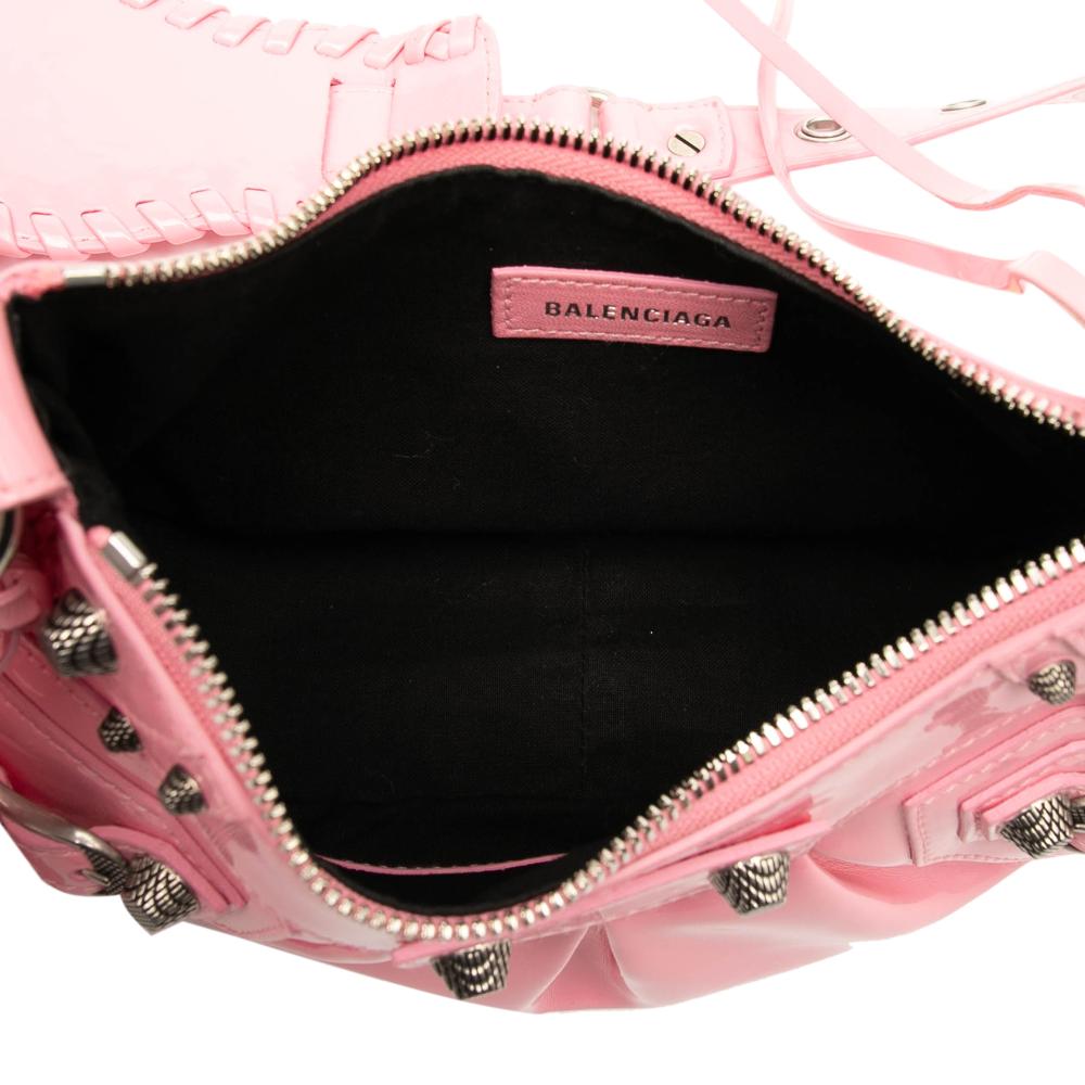 Balenciaga B Balenciaga Pink Light Pink Patent Leather Leather Patent Motocross Le Cagole XS Italy