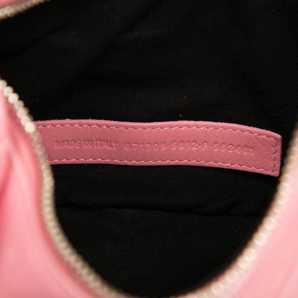 Balenciaga B Balenciaga Pink Light Pink Patent Leather Leather Patent Motocross Le Cagole XS Italy