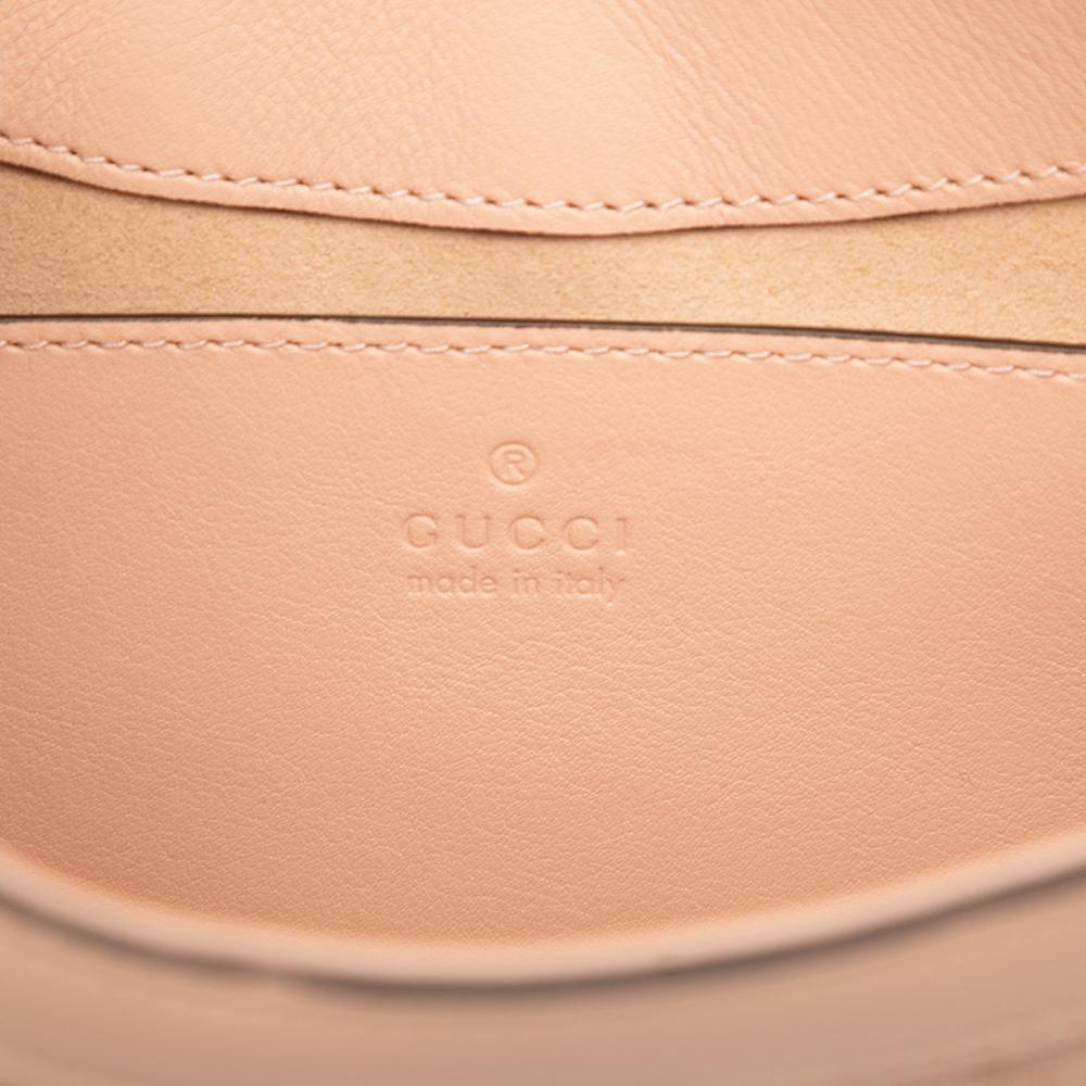 Gucci AB Gucci Pink Coated Canvas Fabric Small GG Supreme Padlock Shoulder Bag Italy