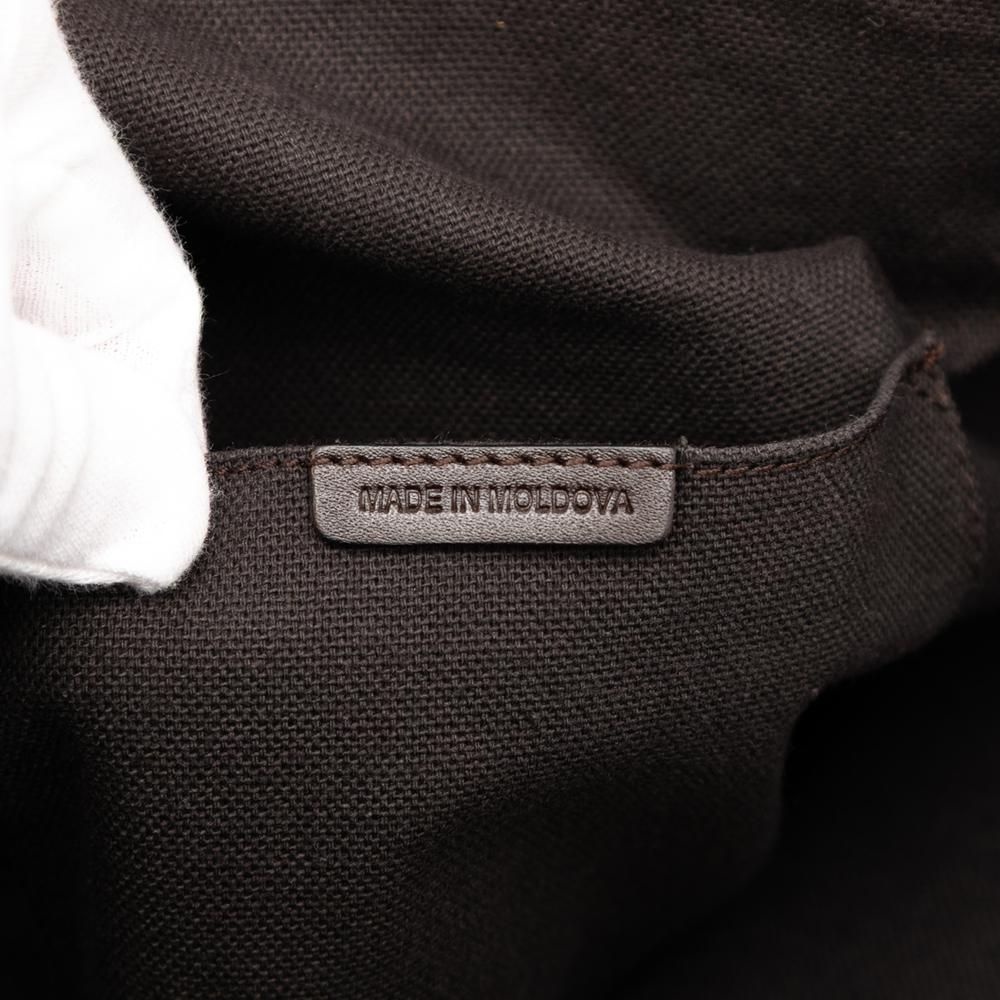 Burberry AB Burberry Brown Beige Coated Canvas Fabric Small Haymarket Check Salisbury Tote Moldova