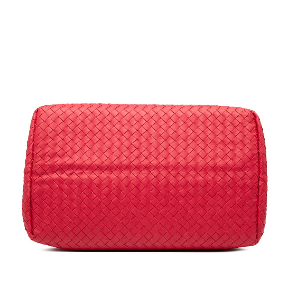 Bottega Veneta AB Bottega Veneta Red Nappa Leather Leather Nappa Intrecciato Milano Tote Italy