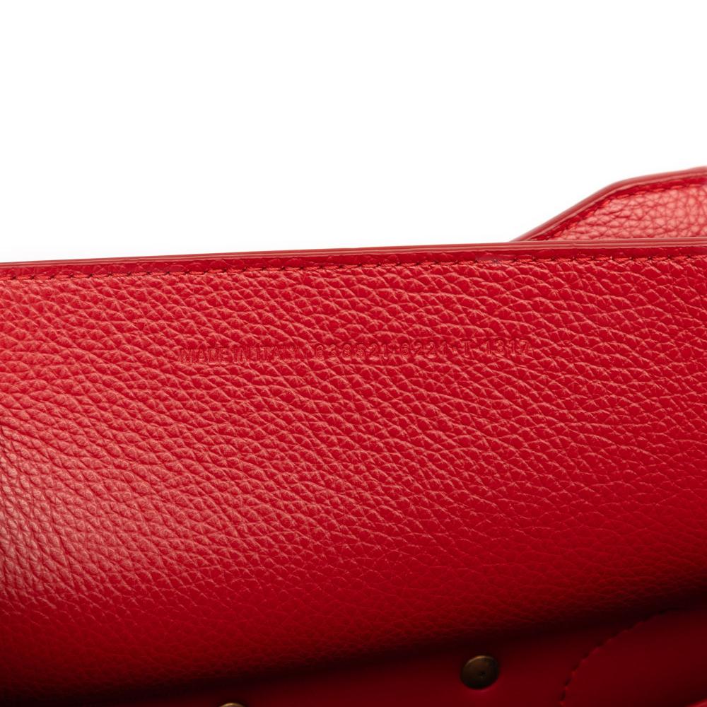 Balenciaga AB Balenciaga Red Calf Leather Small Grained skin Motocross Neo Classic City Satchel Italy