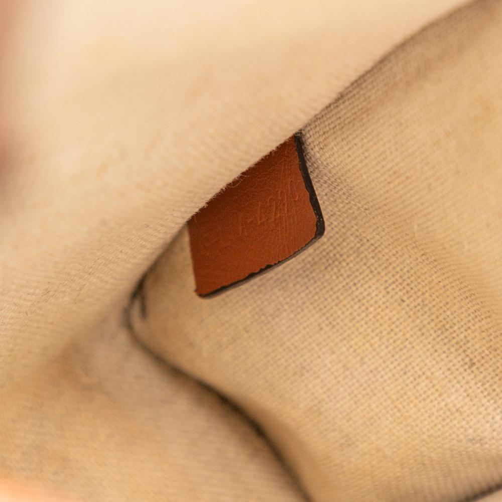 Celine B Celine Brown Light Beige Canvas Fabric Mini St Tropez Vertical Cabas Tote Italy